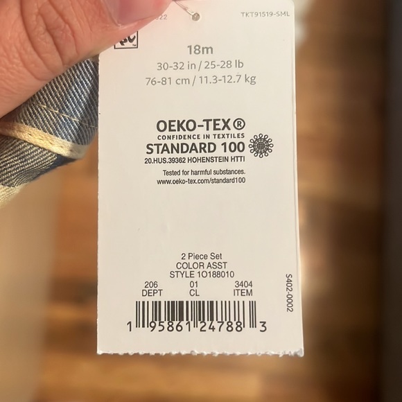 Just One You Carter’s Target 18m flannel plaid bodysuit corduroy pant set NWT - Picture 5 of 5